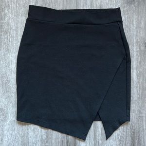 Forever 21 Black High Waist Asymmetrical Skirt